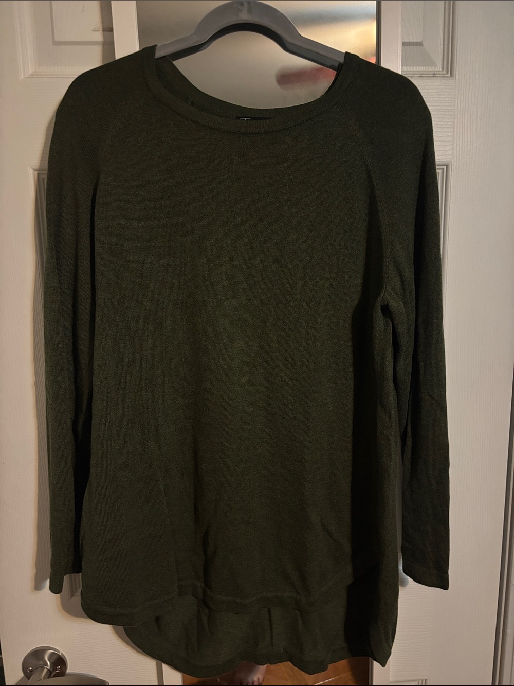 ☀️3/$25☀️ Carré Noir Olive Green Long Sleeve Sweater with Button Down Back